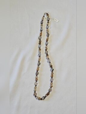 Rutile Quartz/Smoky Quartz/Agate Necklace